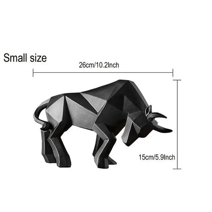 Stylish Bull Resin Figurine Modern Nordic Decor