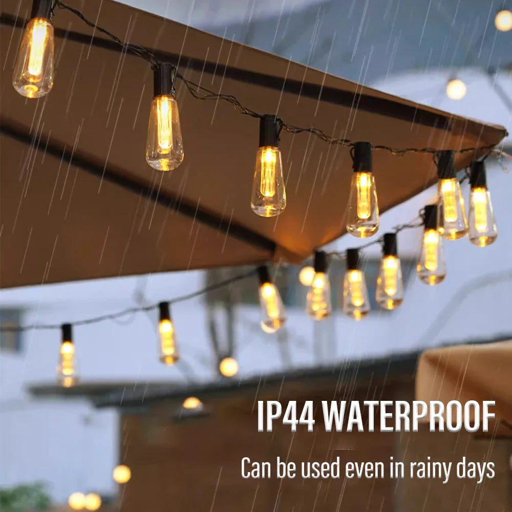 Outdoor Solar Powered String Lights Waterproof IP44