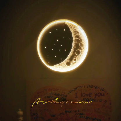 Glowing Orb Floating Moon Table Lamp