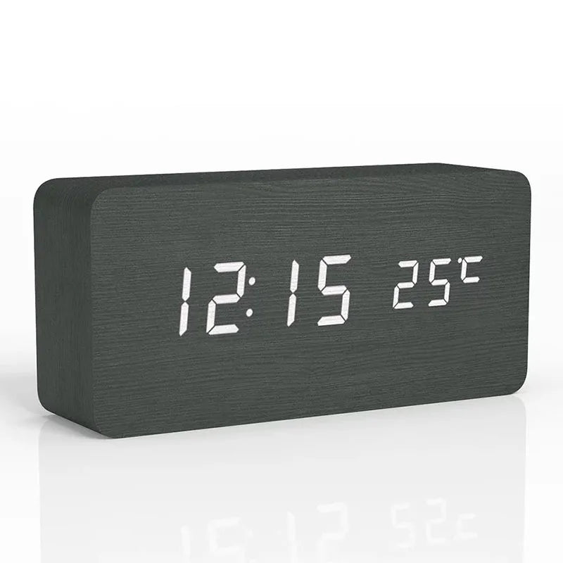 Rustic Wood Digital Wall Clock - Fesara