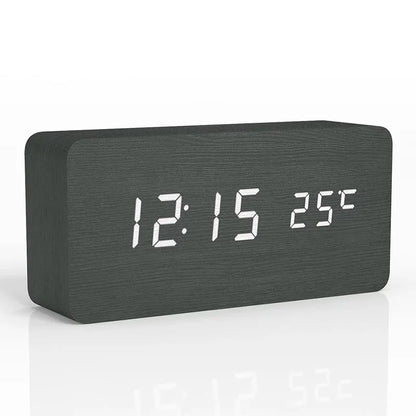 Rustic Wood Digital Wall Clock - Fesara