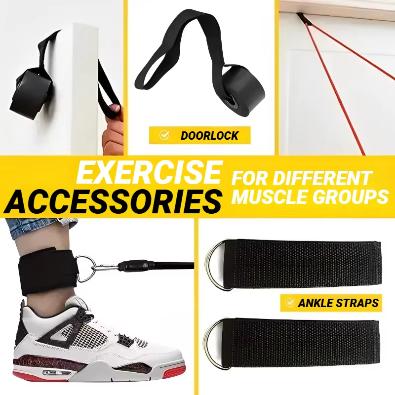Premium Home Gym Resistance Band Kit with Handles