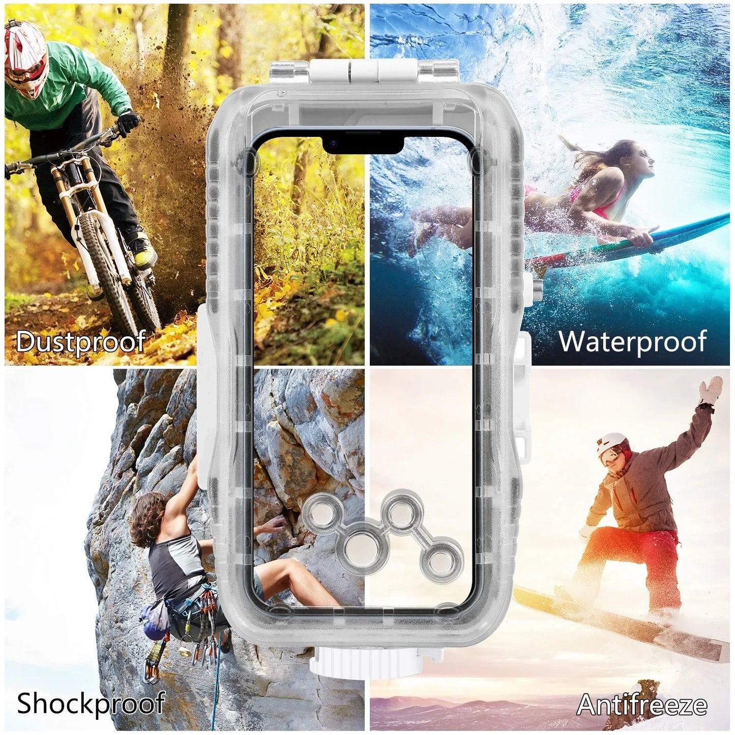 Waterproof iPhone Case with 40m Depth Protection & Touch Screen