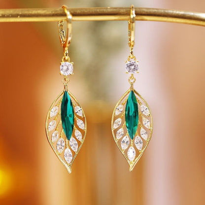 Fesara | Green Sparkle Zircon Drop Earring