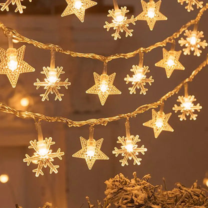 Fesara LED Fairy Lights Snowflake Design Warm White - Fesara