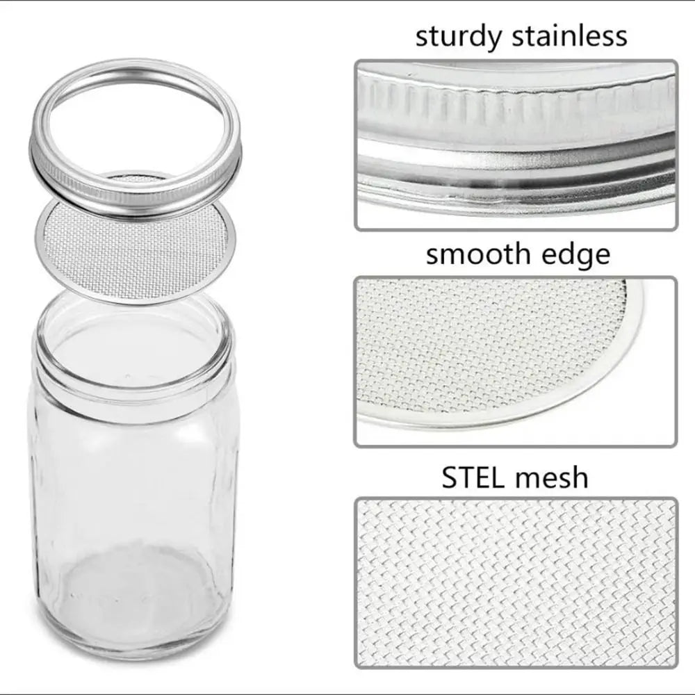 Easy Sprout Jar Starter Kit Stainless Steel Lid