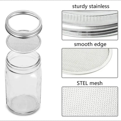 Easy Sprout Jar Starter Kit Stainless Steel Lid