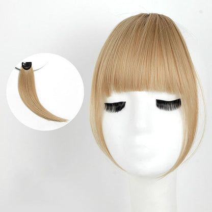 Easy Clip On Realistic Fake Hair Fringe Bangs