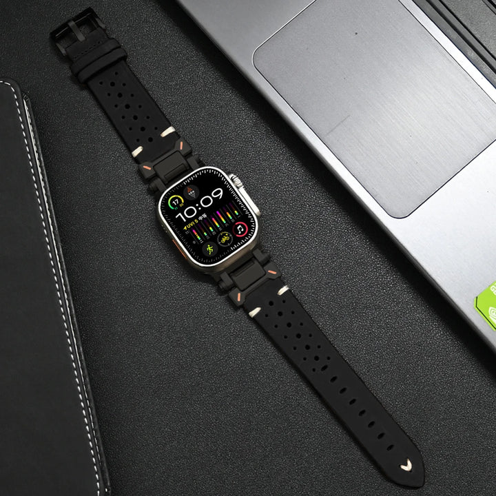 Premium Leather Apple Watch Strap - Classic & Durable Band