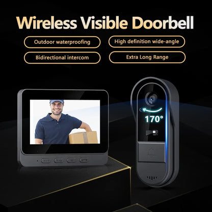 Wireless Video Doorbell with Night Vision and 2-Way Audio