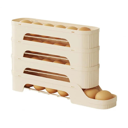 Compact 4-Tier Clear Egg Storage Container