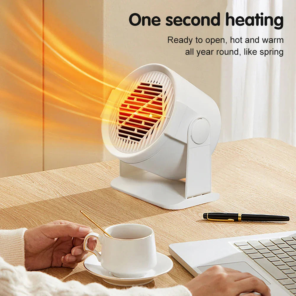 Compact Electric Space Heater with Fan and Foot Warmer