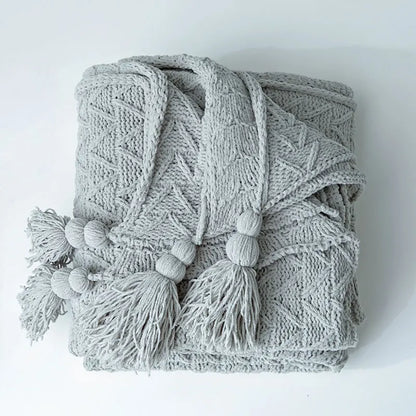 Plush Heart Blanket with Soft Fringe