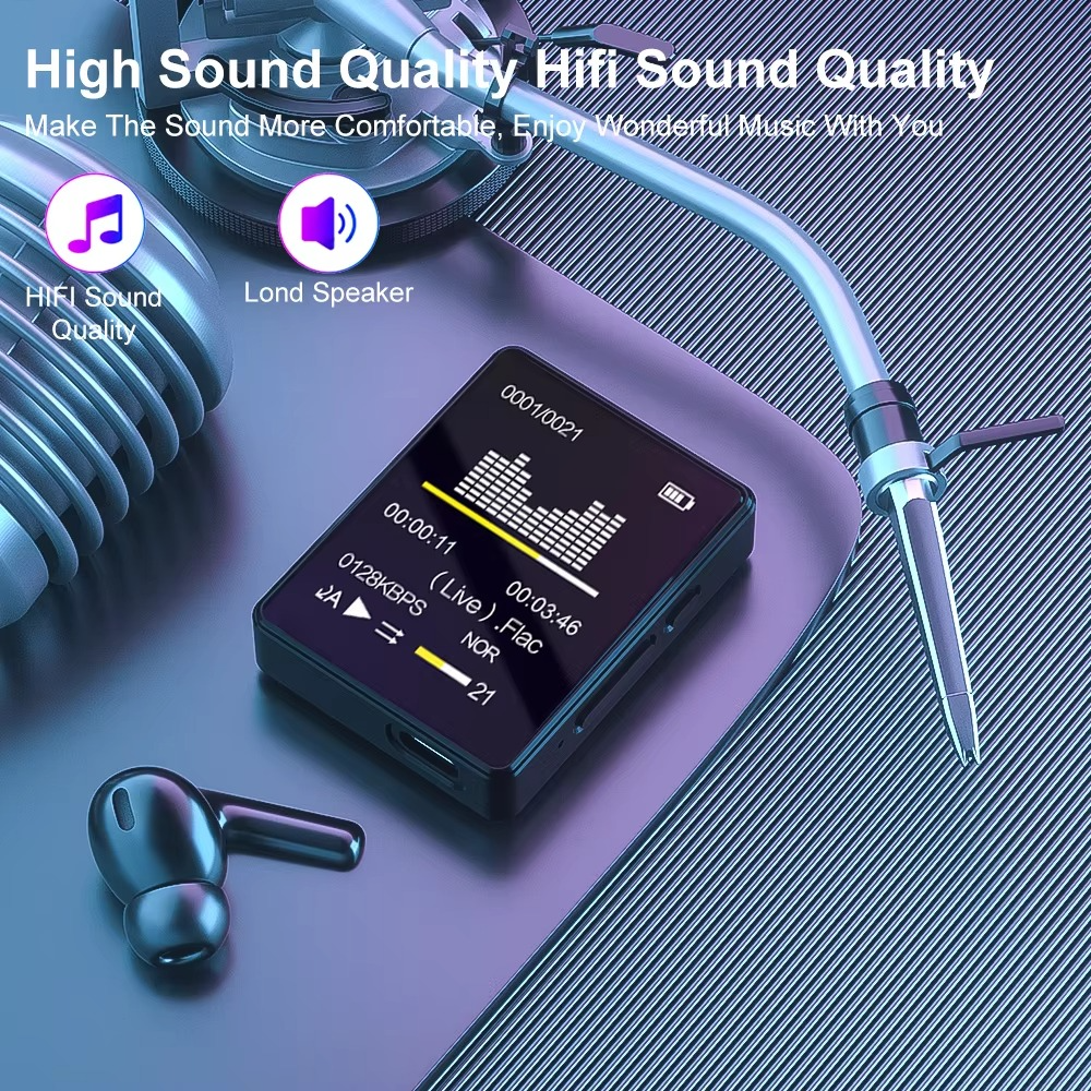 Compact Bluetooth Music Player with LED Display