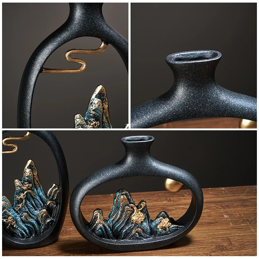 Beautiful Ceramic Mountain Vase Decor