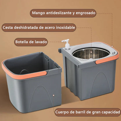 Premium Dual Bucket Mop with Stainless Steel Handle