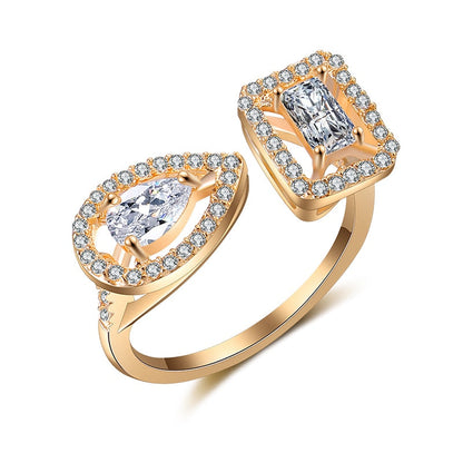 Fesara | Teardrop Zircon Elegant Adjustable Ring