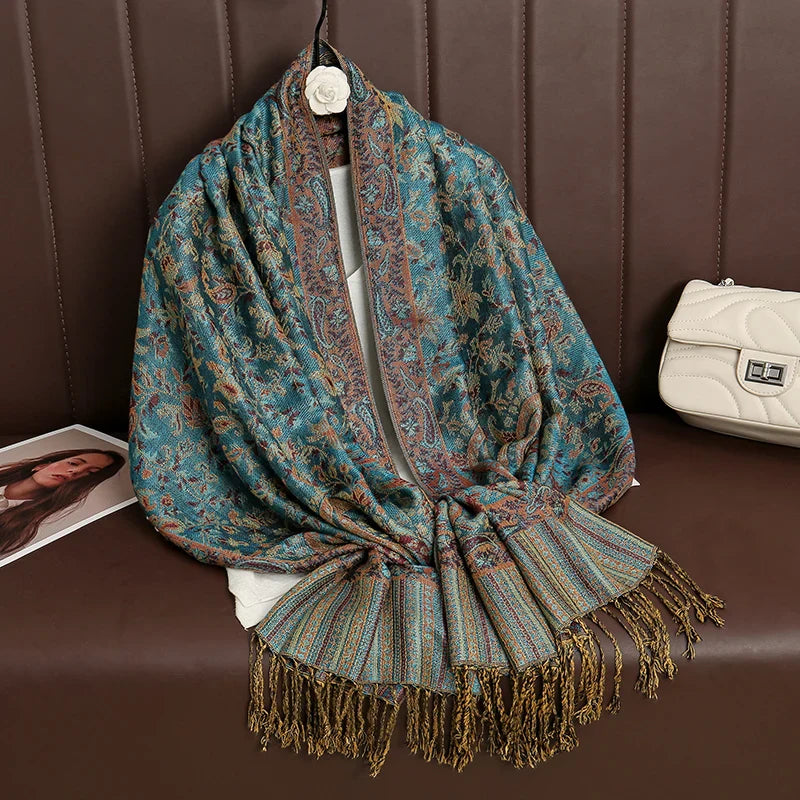 Soft Women's Cashmere Scarf Luxury Warm Print