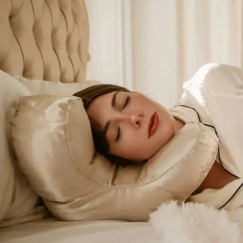 Soft Face Support Pillow Set with Silk Cover