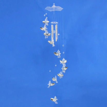 Delicate Metal Wind Chime with Bells and Butterfly Decor