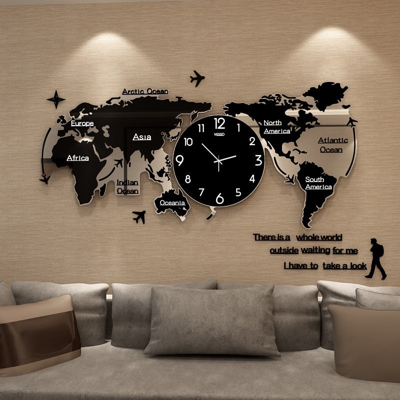 Creative 3D DIY Wall Clock Art Decor