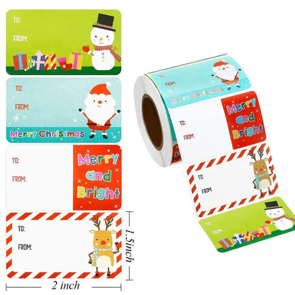Fesara Christmas Gift Tags - Merry Holiday Labels