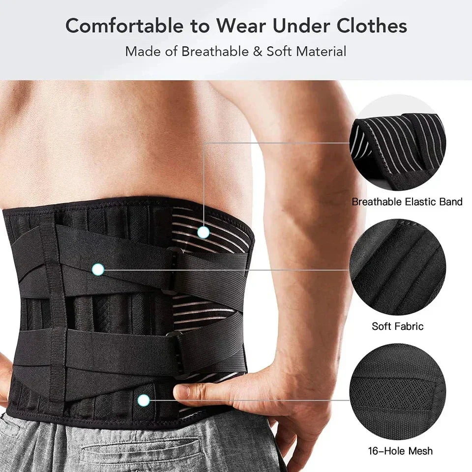 Comfortable Back Support Belt with Adjustable 360° Wrap - Fesara