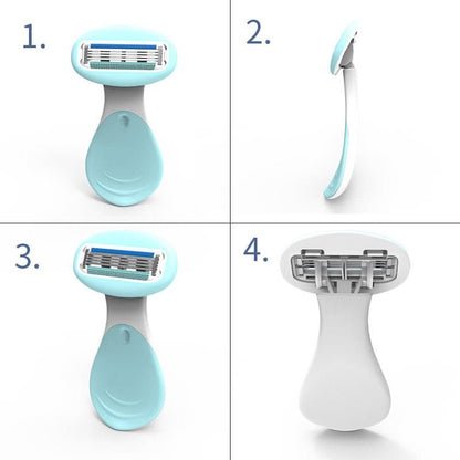 Sharpge – 4-Blade Compact Razor with Storage Case | Smooth Skin on the Go & at Home 3