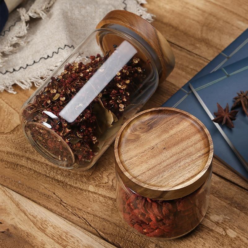 Clear Glass Kitchen Storage Jars Airtight Canisters