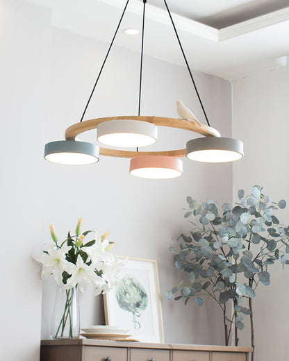Unique Avian Pattern LED Ceiling Light Fixture