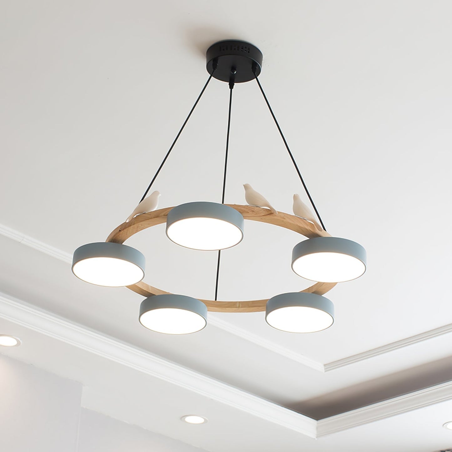 Unique Avian Pattern LED Ceiling Light Fixture