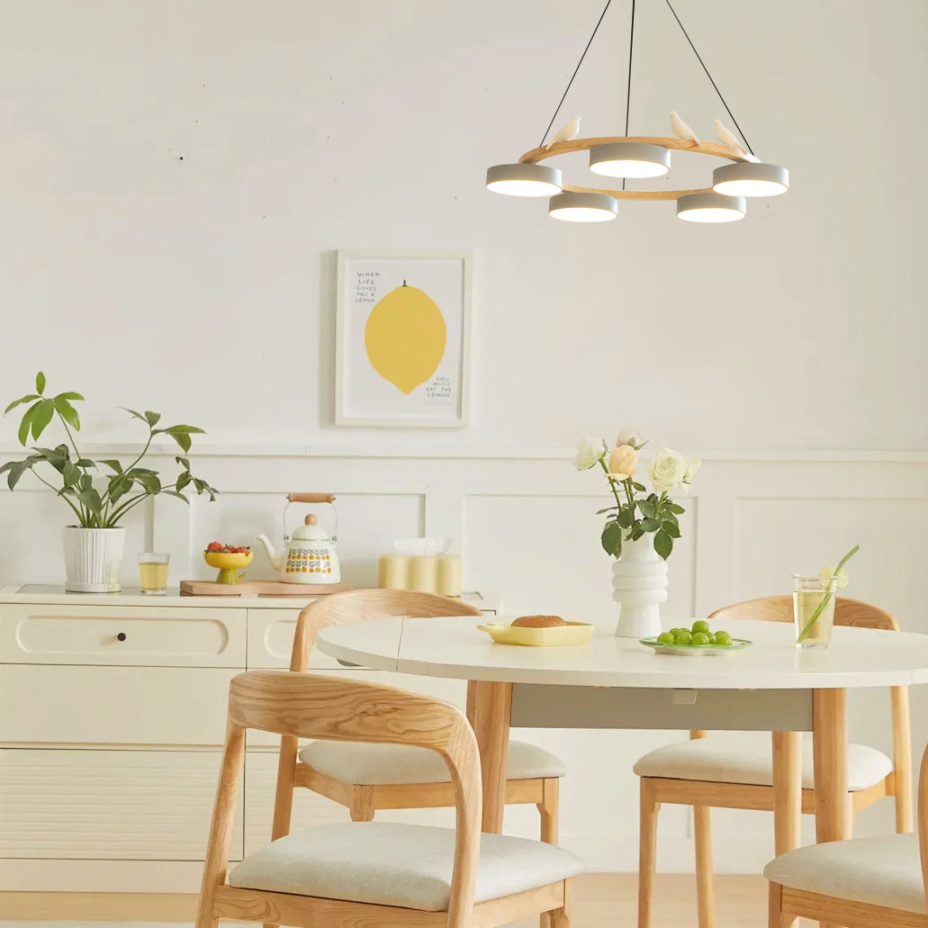 Unique Avian Pattern LED Ceiling Light Fixture