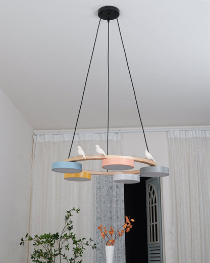 Unique Avian Pattern LED Ceiling Light Fixture