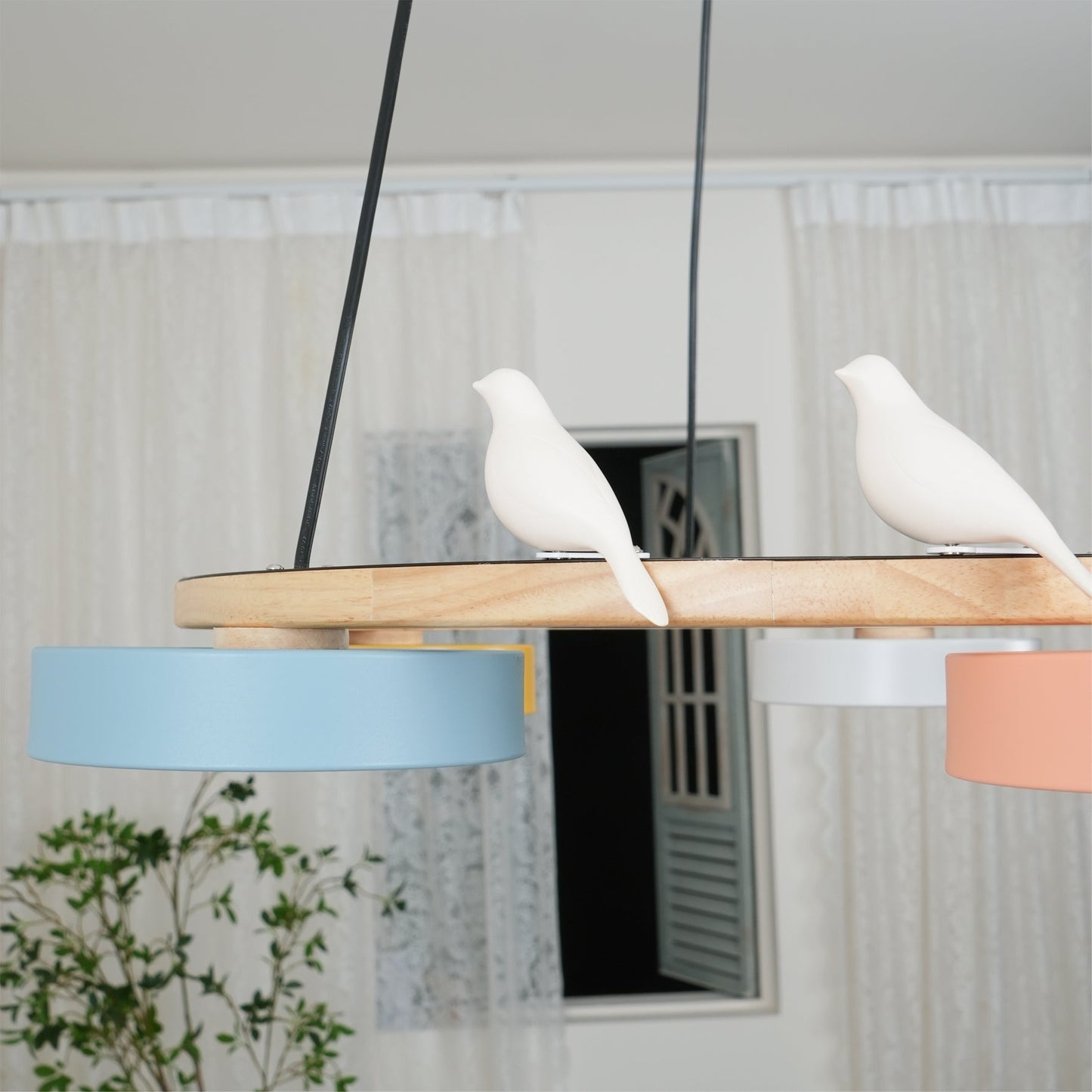 Unique Avian Pattern LED Ceiling Light Fixture
