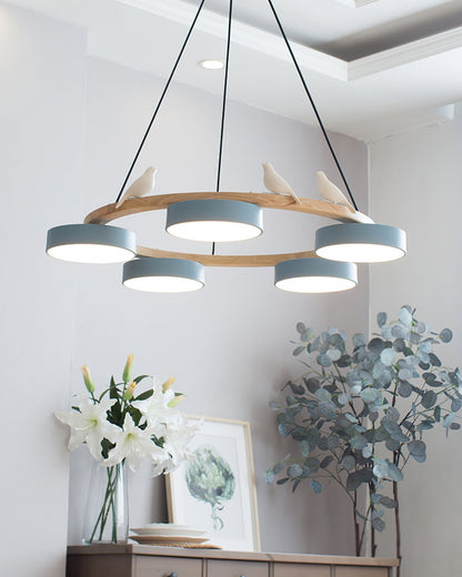 Unique Avian Pattern LED Ceiling Light Fixture