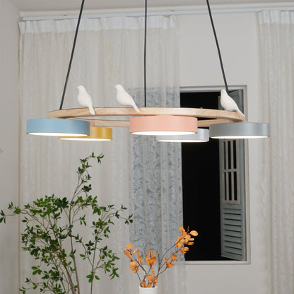 Unique Avian Pattern LED Ceiling Light Fixture