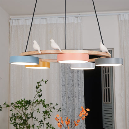 Unique Avian Pattern LED Ceiling Light Fixture