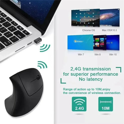 Silentix | Comfortable Ergonomic Wireless Vertical Mouse with Adjustable DPI 1