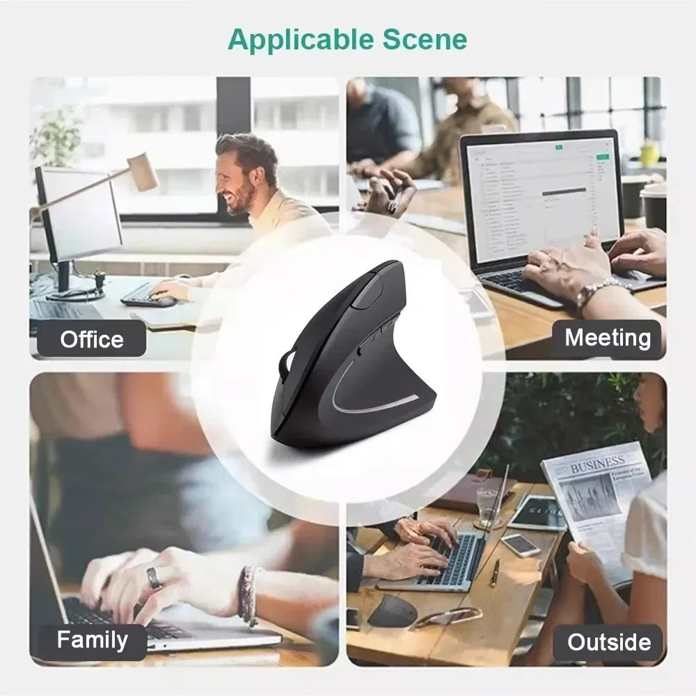 Silentix | Comfortable Ergonomic Wireless Vertical Mouse with Adjustable DPI 3