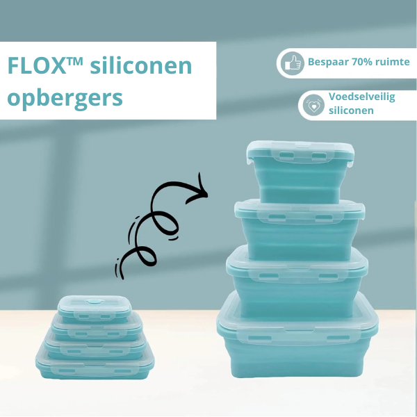 SiliconeFlex | Collapsible Leak-Proof Food Storage Containers Set 5