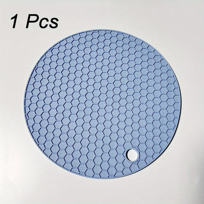 Heat Resistant Round Silicone Kitchen Trivet Mat - Fesara