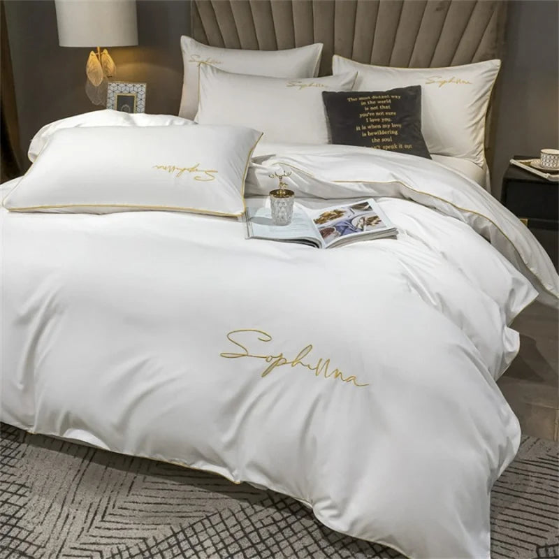 Luxurious Embroidered Duvet Cover Set - Fesara