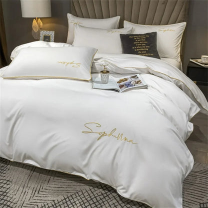 Luxurious Embroidered Duvet Cover Set - Fesara