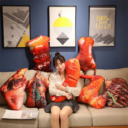 Cozy BBQ Grill Shaped Pillow