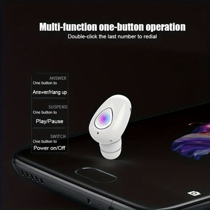 Compact Bluetooth Single Ear Wireless Earbud