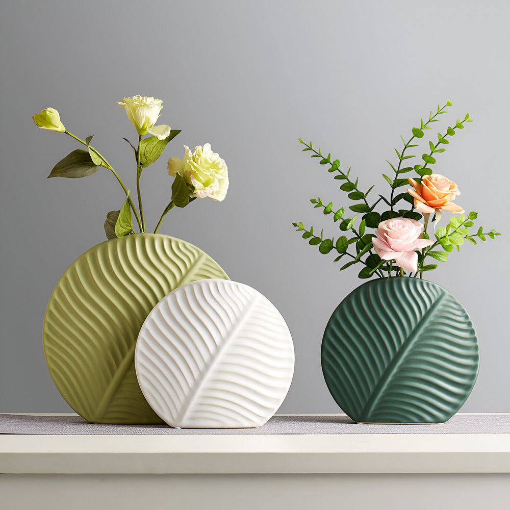 Simple White Ceramic Vase Modern Home Decoration