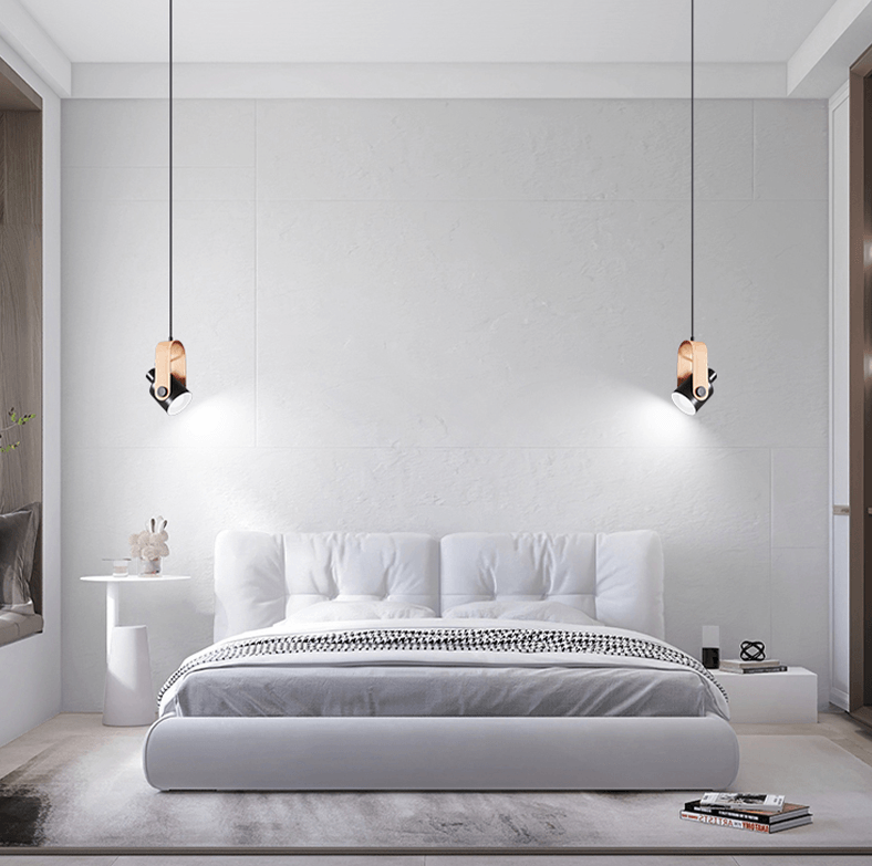Rustic Wooden Pendant Light Modern Minimalist Style