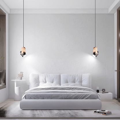 Rustic Wooden Pendant Light Modern Minimalist Style