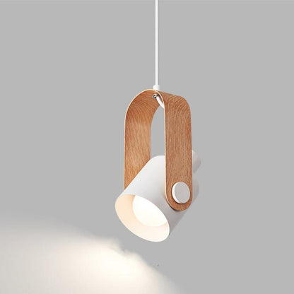 Rustic Wooden Pendant Light Modern Minimalist Style