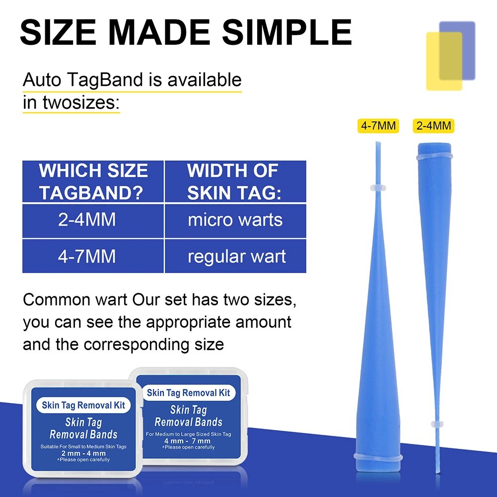 Skin Tag Removal Kit - 2-in-1 Silicone Band Ligation System for Safe Home Use-6